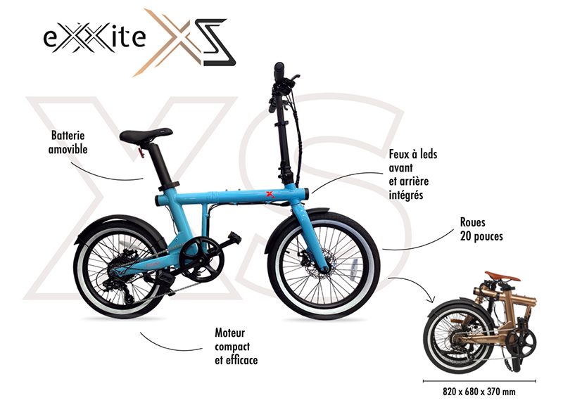 Caractéristiques techniques - Vélo électrique eXXite XS