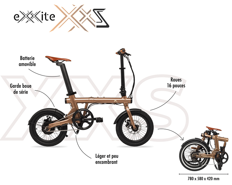Caractéristiques techniques - Vélo électrique eXXite XXS