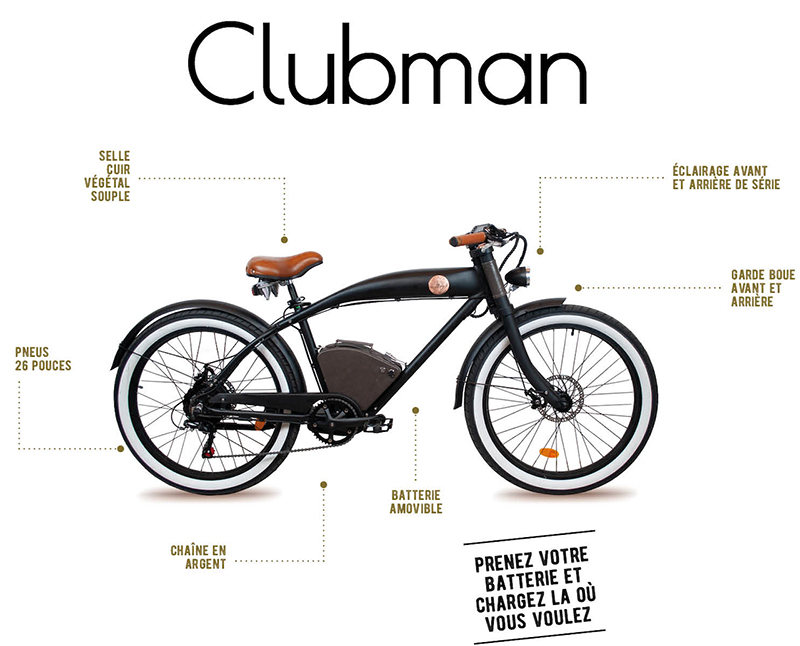 Caractéristiques techniques - Vélo électrique Rayvolt Clubman